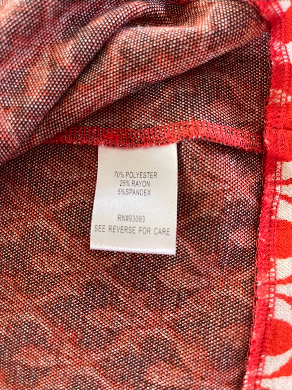 Tyler Boe Kristen Knit Shift Dress with Orange and White Mod Pattern- size M - Picture 6 of 8